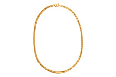 Lot 46 - A FANCY-LINK CHAIN NECKLACE
