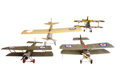 Lot 181 - A GROUP OF FOUR PETROL ENGINED REMOTE CONTROL AIRCRAFT