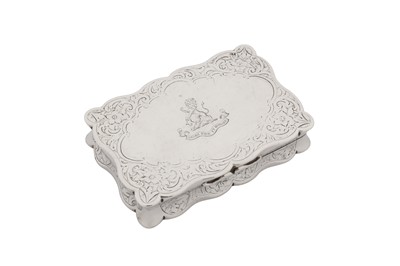 Lot 4 - A Victorian sterling silver snuff box, Birmingham 1877 by George Unite