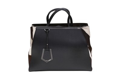 Lot 298 - Fendi Brown Pony Medium 2Jours Tote