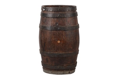 Lot 427 - A COOPERED OAK UMBRELLA STAND