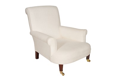 Lot 321 - R. GRIFFITHS WOODWEAR LTD; A CONTEMPORARY HOWARD STYLE WYCHWOOD DESIGN ARMCHAIR