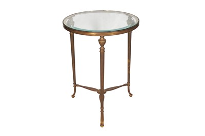 Lot 330 - A CONTEMPORARY REGENCY STYLE CIRCULAR BRASS OCCASIONAL TABLE