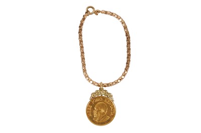 Lot 60 - A KENYAN GOLD COIN BRACELET