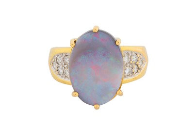 Lot 109 - AN OPAL AND DIAMOND RING, CIRCA 2007