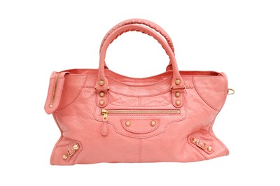 Lot 14 - Balenciaga Pink Part Time City Motorcycle Bag