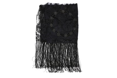 Lot 215 - Valentino Black Lace Embellished Shawl