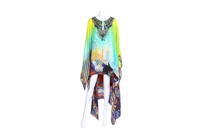 Lot 244 - Camilla Multi Silk Southern Mermaid Overlay Dress - Size O/S