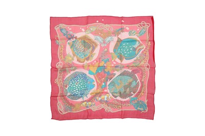Lot 27 - Hermes 'Grands Fonds' Mousseline Silk Scarf