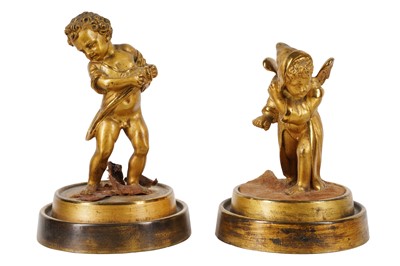 Lot 156 - A NEAR PAIR OF ORMOLU FIGURES, 19TH CENTURY