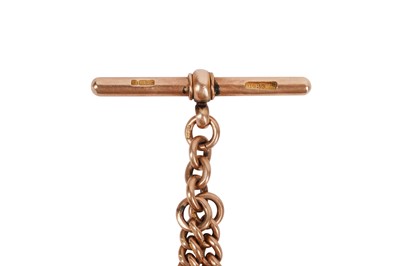 Lot 21 - AN ALBERT CHAIN WITH AN 18CT BLOODSTONE SWIVEL FOB SEAL