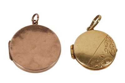 Lot 37 - TWO LOCKET PENDANTS
