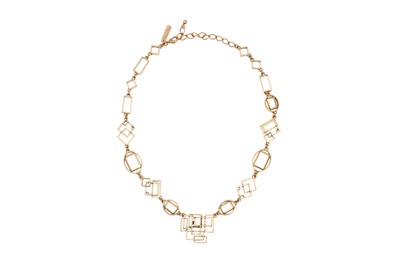 Lot 365 - Oscar De La Renta Open Geometric Necklace