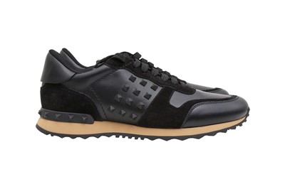 Lot 122 - Valentino Men's Black Rockstud Sneaker - Size 41