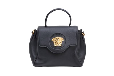 Lot 283 - Versace Black La Medusa Small Top Handle Bag