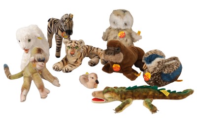 Lot 284 - A GROUP OF NINE STEIFF PLUSH TOYS