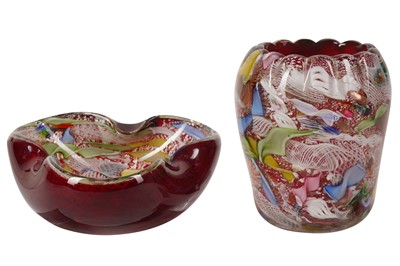 Lot 217 - TWO PIECES OF DINO MARTENS 'TUTTI FRUTTI' GLASS