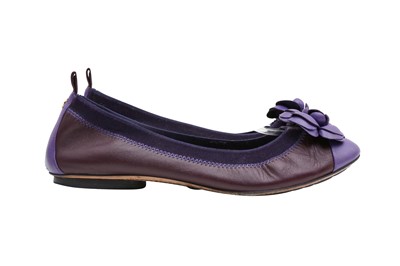 Lot 50 - Chanel Purple Stretch Ballet Flat - Size 38