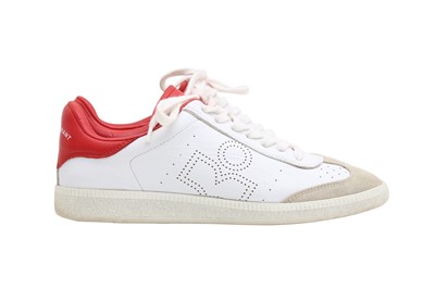 Lot 524 - Isabel Marant White Bryce Perforated Sneaker - Size 38