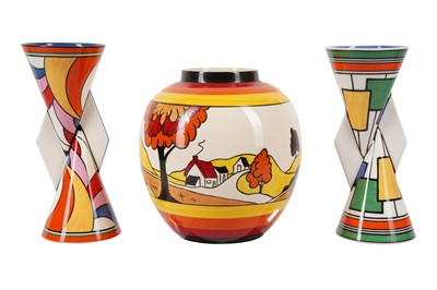 Lot 211 - THREE ITEMS OF WEDGEWOOD CLARICE CLIFF
