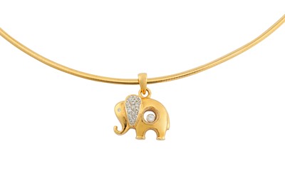 Lot 156 - AN ELEPHANT COLLAR NECKLACE