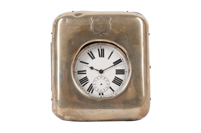 Lot 169 - A George V sterling silver cased goliath pocket watch holder, Birmingham 1914 by Synyer and Beddoes