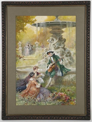 Lot 52 - H. de B., circa 1900. A pair of watercolour...
