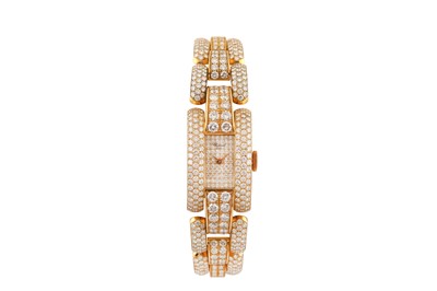 Lot 462 - CHOPARD LA STRADA BRACELET WATCH - 18K GOLD AND DIAMONDS