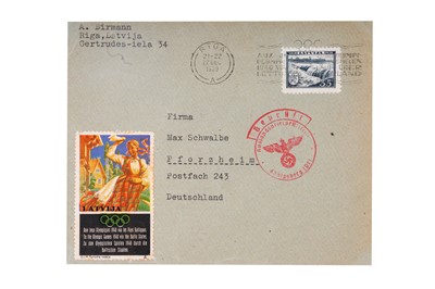 Lot 34 - Latvia 1940 Olympics superb cover to Germany