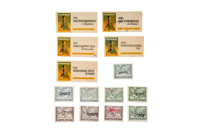 Lot 77 - Poland 1949 UPU Groszy Handstamps and 1950 Poznan Fair