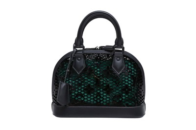 Lot 132 - Louis Vuitton Black Lace Monogram Alma BB