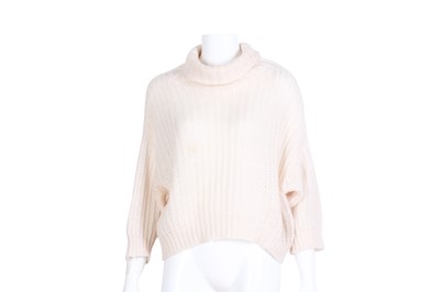 Lot 306 - Brunello Cucinelli Cream Mohair Cropped Sweater - Size M