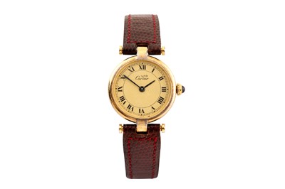 Lot 493 - CARTIER. MUST DE CARTIER VENDOME VERMIEL DRESS WATCH