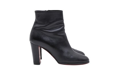 Lot 218 - Christian Louboutin Black Adox Heeled Ankle Boot - Size 37.5
