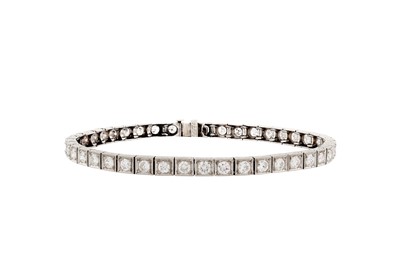 Lot 63 - A DIAMOND LINE BRACELET, EARLY 20TH CENTURY