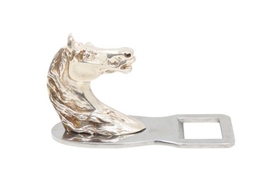 Lot 486 - Hermes Silver Horse Head Bottle Opener
