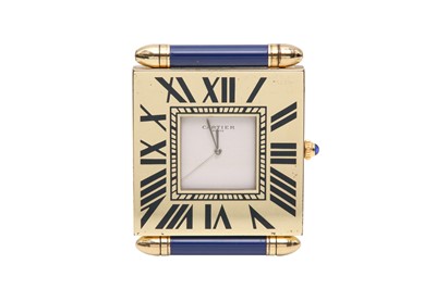 Lot 184 - Cartier Quadrant Border Folding Travel Desk Clock