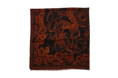 Lot 57 - Yves Saint Laurent Brown Retro Wool Scarf