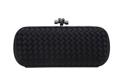 Lot 84 - λ Bottega Veneta Black Intrecciato Knot Clutch