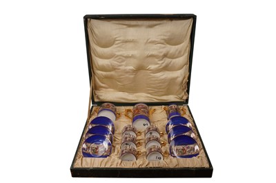 Lot 193 - A VIENNA PORCELAIN STYLE COFFEE SET