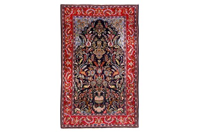 Lot 8 - A FINE QUM PRAYER RUG, CENTRAL PERSIA