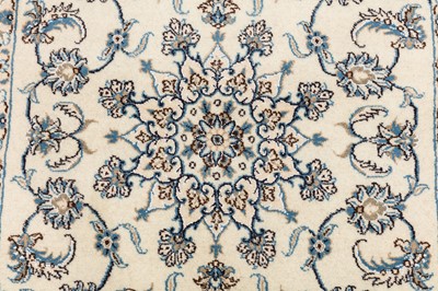 Lot 10 - A FINE PART SILK NAIN RUG, CENTRAL PERSIA