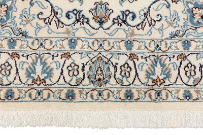 Lot 10 - A FINE PART SILK NAIN RUG, CENTRAL PERSIA
