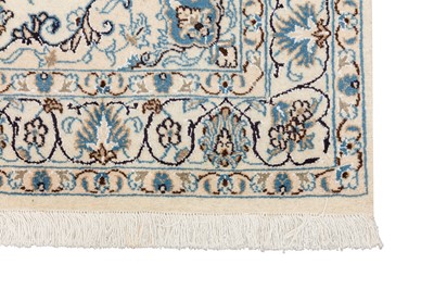 Lot 10 - A FINE PART SILK NAIN RUG, CENTRAL PERSIA