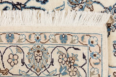 Lot 10 - A FINE PART SILK NAIN RUG, CENTRAL PERSIA