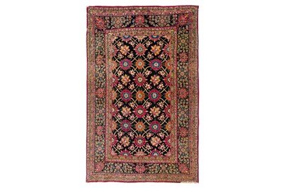 Lot 68 - AN UNUSUAL ANTIQUE TEHRAN RUG, NORTH PERSIA
