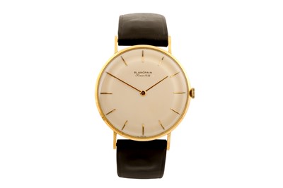 Lot 450 - BLANCPAIN VILLERET ULTRA SLIM DRESS WATCH - 18K GOLD