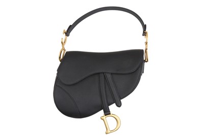 Lot 299 - Christian Dior Black Medium Saddle Bag