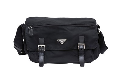 Lot 453 - Prada Black Tessuto Messenger Bag