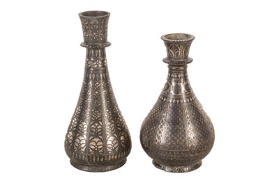 Lot 22 - TWO SMALL BIDRIWARE HOOKAH BASES